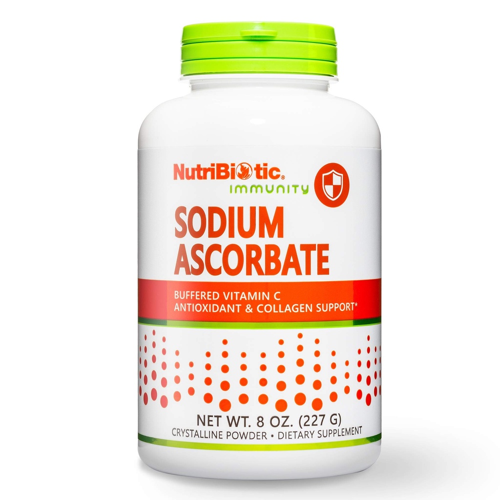 NutriBiotic - Ασκορβικό νάτριο Buffered Vitamin C σκόνη, 8 Oz 