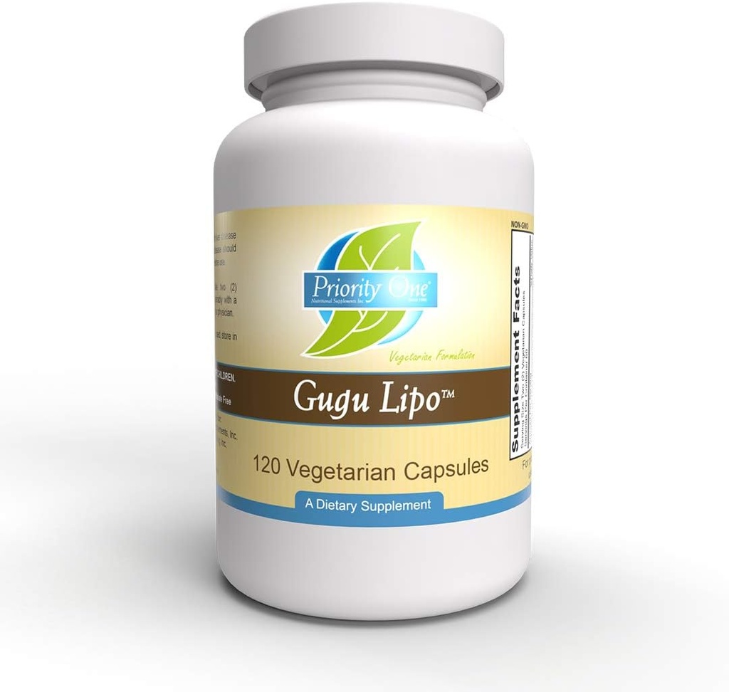 Προτεραιότητα One Vitamins Gugu-Lipo 120 Vegetarian Κάψουλες - Σχεδιασμένο για να διατηρήσει υγιή χοληστερόλη ορού και τα επίπεδα τριγλυκεριδίων ήδη εντός του φυσιολογικού εύρους.*