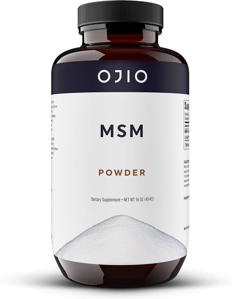 Pure OptiMSM MSM Powder - MSM Supplement - Joint, Skin, Hair, Nails - Kosher, Vegan, Gluten Free, Non-GMO, No Pharmaceuticals or Zιζανιοκτόνα - 16 oz (Pack of 1)