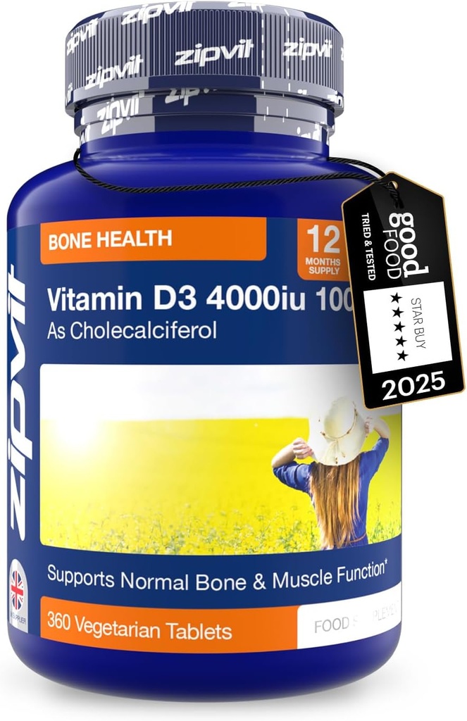 Zipvit Βιταμίνη D3 4000iu x 360 δισκία - Υψηλής αντοχής Βιταμίνη D 