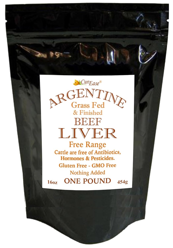CurEase Argentine Grass Feed Beef Liver Powder Undefatted Desiccated (αποξηραμένα) φυτοφάρμακα και ορμονών Δωρεάν 1lb Μία λίρα (453grams) 908 Υπηρεσίες