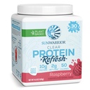 Sunwarrior Clear Protein Powder Plant - Βασικό μίγμα νερού, Vegan και αναζωογονητικό συμπλήρωμα πρωτεΐνης και ενυδάτωσης 10g ανά Σερβίρισμα Βατόμουρο Γεύση 420g Tub 30 Σερβίρει