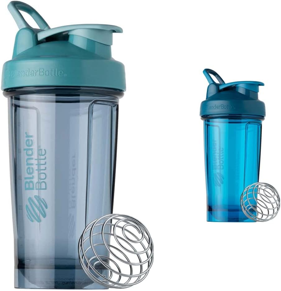BlenderBottle Shaker Μπουκάλι Pro Σειρά Ιδανική για την πρωτεΐνη Shakes και πριν την προπόνηση, 24 Ounce, Cerulean Blue και Ocean Blue