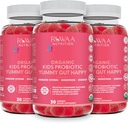 Kid Probiotic Gummies for Digestive Health, Chewable Daily Probiotic for Kids Ηλικίες 4+. Στοματική Φροντίδα, Κοιλιακή Δυσφορία, Υγεία των Πνευμόνων. Φράουλα Γεύση, USDA Βιολογικά, Προβιοτικά για Παιδιά 90ct (3)