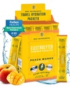 ΚΥΡΙΑ ΦΥΤΑ Ηλεκτρολυτών Powder Packets - Tropical Peach Mango 20 Pack Hydration Packets - Travel Hydration Powder - Χωρίς ζάχαρη, χωρίς θερμίδες, χωρίς γλουτένη - Κατασκευασμένο στις ΗΠΑ