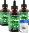 Salutem VitaTM Liquid Advanced Formula Detox - Detox Kit with Test Cup: Υγρό Συμπλήρωμα Διατροφής για τον Ολικό Καθαρισμό Σώματος - Συμπλήρωμα για την αφαίρεση τοξίνης - 3 Pack - 2 Fl Oz (20 Servings)