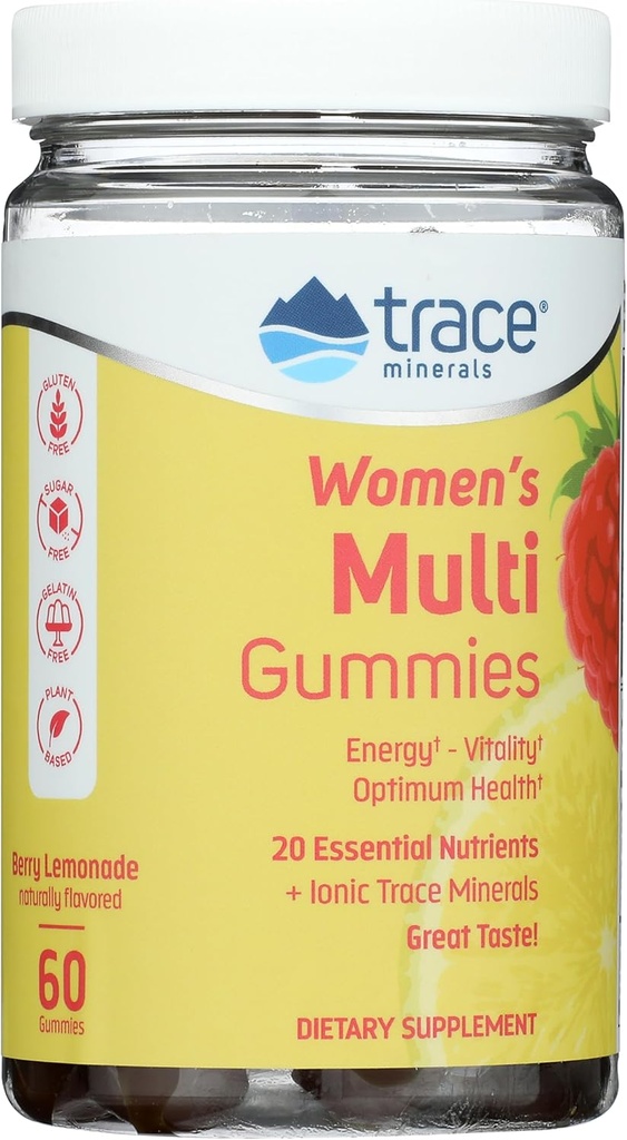Ίχνη Ορυκτά Γυναικεία Πολυ Gummies Berry Λεμονάδα Γεύση 60 ct