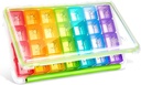 Fullicon Weekly Pill Organizer 4 φορές την ημέρα, Pill Box 7 ημέρα για το ταξίδι, Moisture-Proof Daily Pill Box Organizer, μεγάλη περίπτωση χάπι για την ιατρική, βιταμίνη, ιχθυέλαιο, και συμπλήρωμα (Καθαρό και πράσινο)