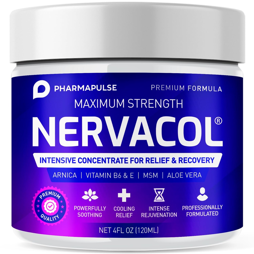 Pharmapulse Neuropathy Nerve Therapy & Relief Cream - Maximum Strength Relief Cream for Foot, Hands, Legs, Toes Περιλαμβάνει Άλφα Lipoic Acid, Arnica, Vitamin B6, Aloe Vera, MSM - Αποτελεσματική Καταπραϋντική 4oz