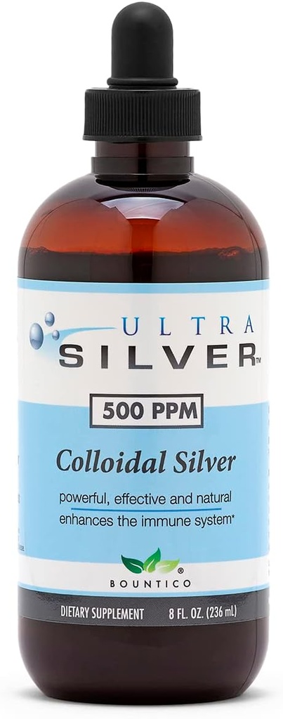 Ultra Silver® κολλοειδές ασήμι 500 PPM, 8 Oz (236mL) 