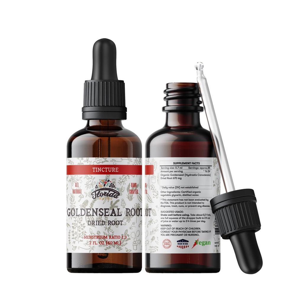 Βαμβάκι Goldenseal 2 oz – Βιολογικό εκχύλισμα βοτάνων 