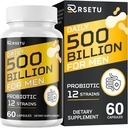 Probiotics for Men, 500 Billion CFUs & 12 Strains Mens Probiotic with Turmeric Cranberry, Goji, Gut Health for Men, for Digestive Health, Gut, Bloating & Gas, Immune, Energy Support, 30-Day Supply