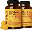 Rhodiola Rosea Sugar Free Gummies (2 Pack), Συμπλήρωμα διατροφής, 1500mg, 60 Gummies Κάθε (120 Σύνολο), Φυσικό άρωμα μούρου