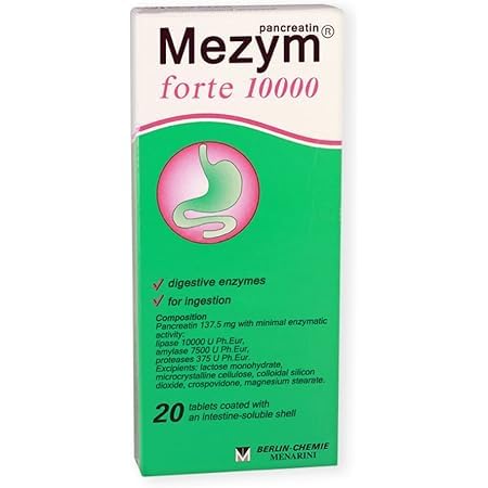 Grace nnvg Mezym Forte 10000, 20 δισκία (Συμπλήρωμα διατροφής, Ένζυμα παγκρεατίνης για υποστήριξη πέψης)