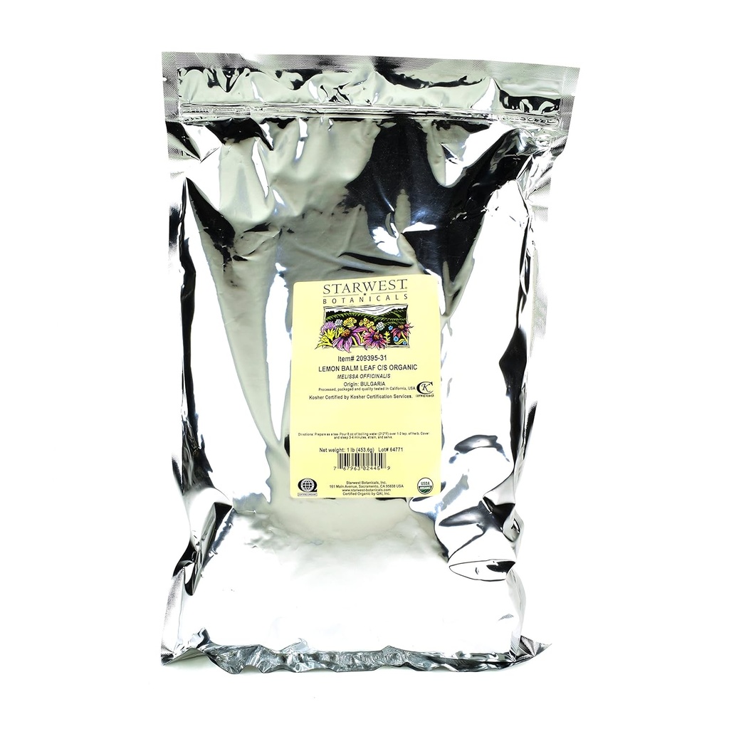 Αστροδυτικά Βοτανικά Βιολογικά φύλλα λεμονιού C/S, 1 λίρα