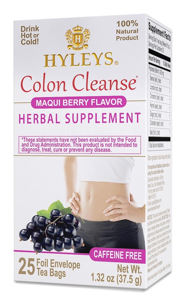 Hyleys Colon Cleanse τσάι Maqui Berry Flavor - 25 Τσάι Τσάι Τσάι Τσάι (1 πακέτο)