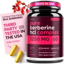 Artnaturals Berberine Supplement Potent Botanical Capsules for Weight Management with Bitter Melon and Banaba Leaf - HCl from Barberry Extract- 30 Servings