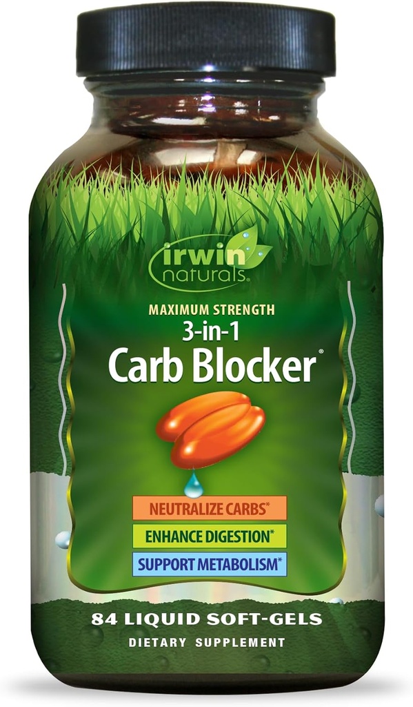 Irwin Naturals Μέγιστη δύναμη 3-σε-1 Αποκλεισμός υδατανθράκων 84 Count