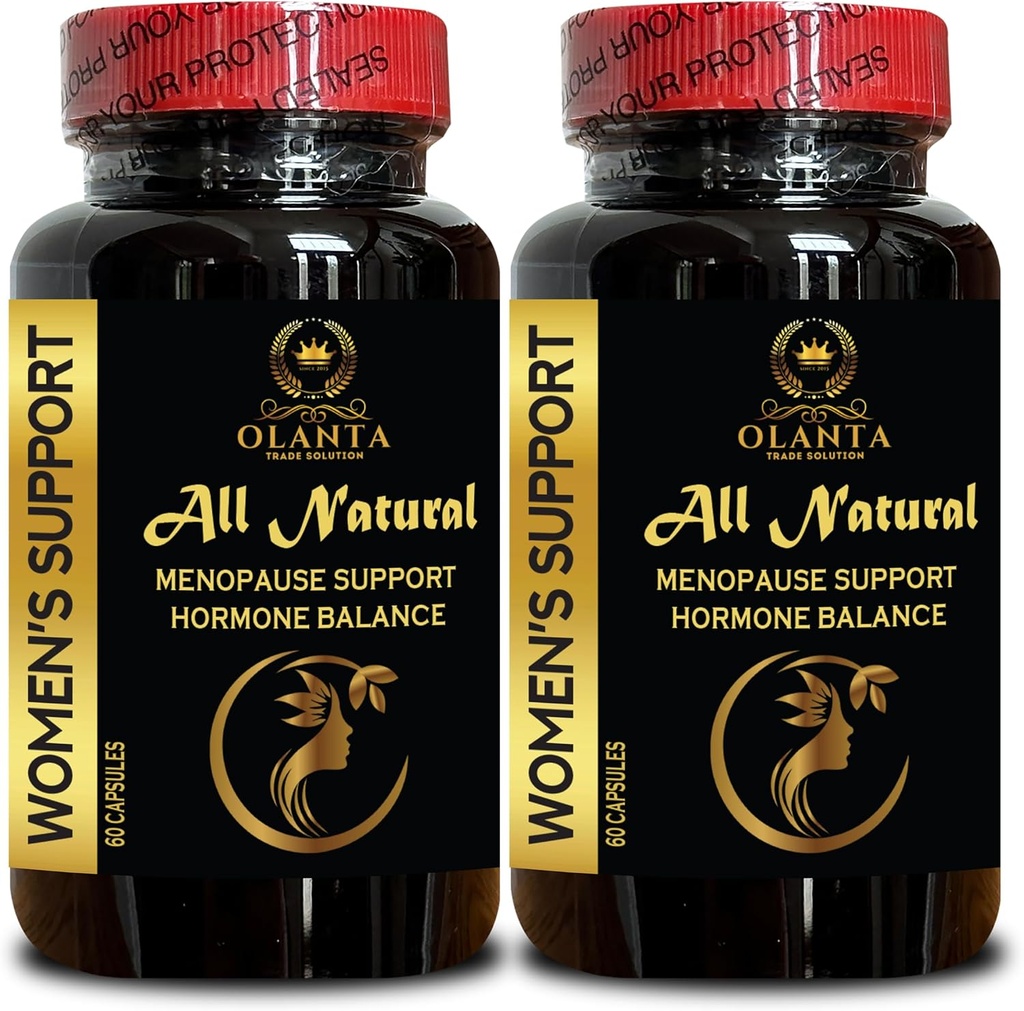 Menopause Support Supplement - Female Hormone Balance Supplement, Natural Support for Hot Flashes, Pure Menopause Supplements for Women, Natural Joint Support - 2 Bottles 120 Capsules