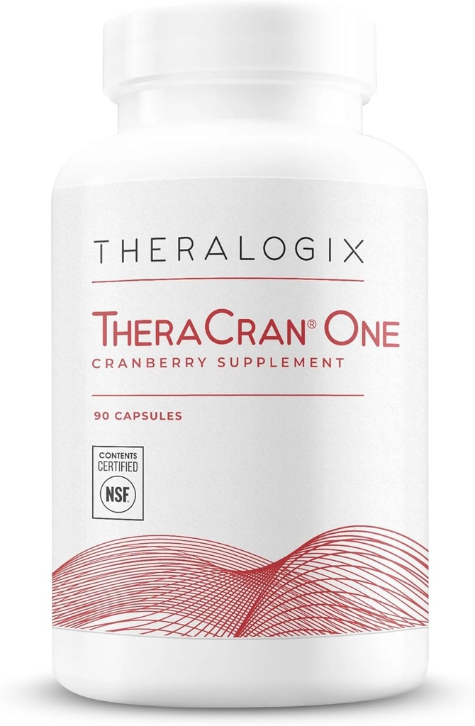 Theralogix TheraCran One Cranberry Κάψουλες - 90-Day Supply - Συμπλήρωμα για τους άνδρες και τις γυναίκες - για την υποστήριξη της ουροποιητικής Φυλλαδικής Υγείας* - 36mg Διαλυτά PACs ανά κάψουλα - NSF Certified, 90 Count (Pack of 1)