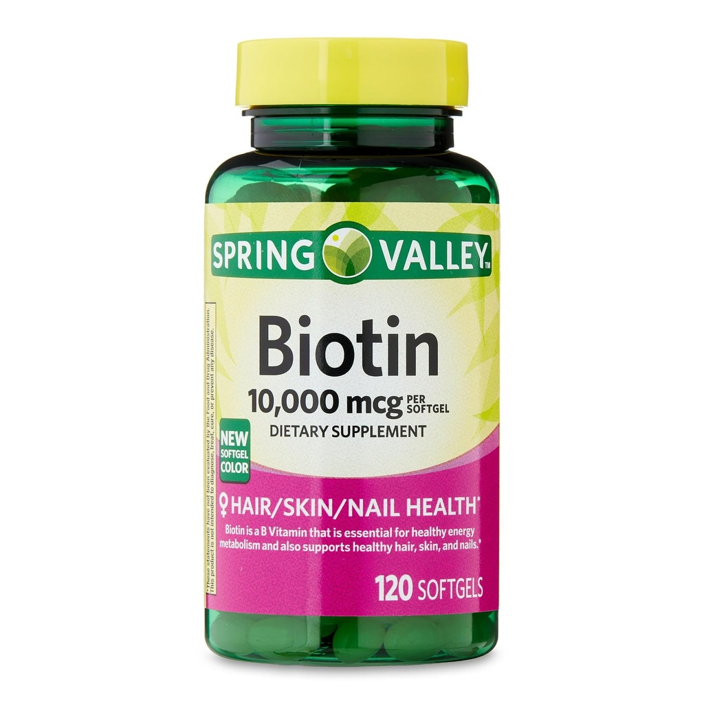 IKJ Biotin Μαλλιά/δέρμα/Νάιλς Συμπλήρωμα διατροφής Softgels, 10.000 mcg, 120 κόμης