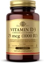 Solgar Vitamin D3 (Cholecalciferol) 25 mcg (1000 IU) – 180 Tablets - Βοηθά στη διατήρηση των υγιών οστών & δοντιών - Υποστήριξη ανοσοποιητικού συστήματος - Μη-ΓΤΟ, Χωρίς γλουτένη, Χωρίς γαλακτοκομικά, Kosher - 180 Μερίδες