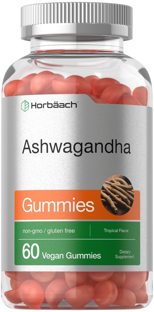Horbäach Ashwagandha Gummies για γυναίκες και άνδρες 