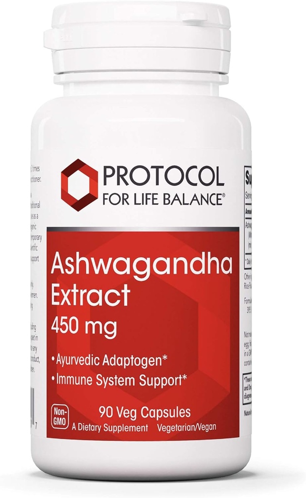 Πρωτόκολλο Ashwagandha 450mg - Ανοσολογική υποστήριξη, Ayurvedic Adaptogen - 90 Veg Caps