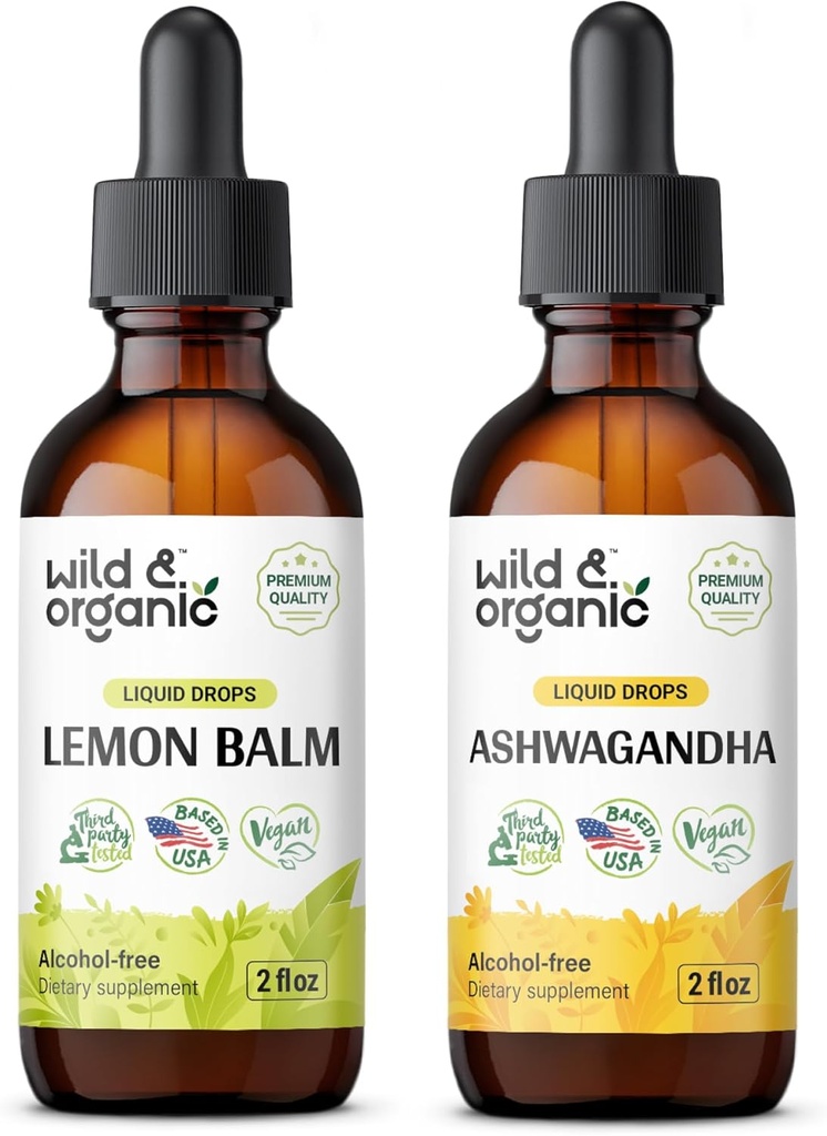 Άγρια & οργανική βέργα λεμονιού Βάμμα 2 fl oz & Ashwagandha Βάμμα 2 fl oz