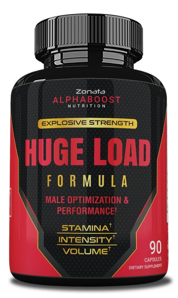Zonata Huge Load Pills Advanced Formula, Huge Load Male Supplement, 90 Capsules