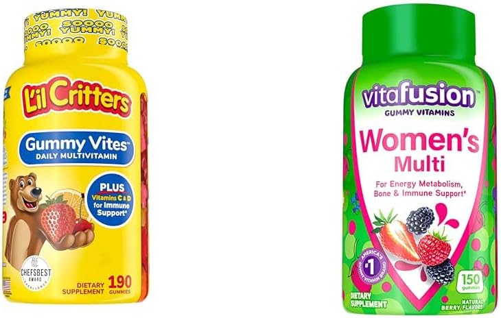 L’il Critters Gummy Vites Καθημερινή Gummy Πολυβιταμίνη για τα παιδιά & Vitafusion Γυναίκες Πολυβιταμίνη Gummies