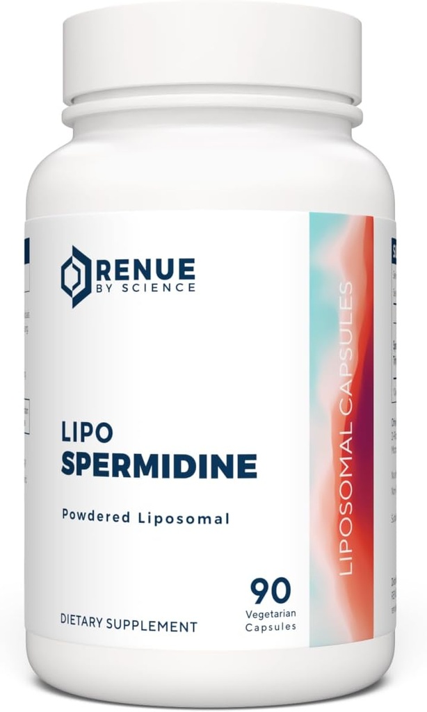 Renue By Science Spermidine Supplements | Liposomal Spermidine Supplements for Women and Men | 90 Capsules - 8mg Spermidine per Serving | Non-GMO & Allergen Free | Made in The USA Third-Party Tested