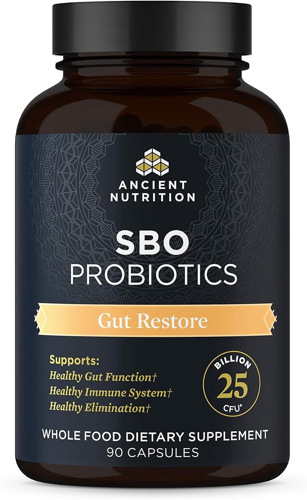 Προβιοτικά Αρχαίας Διατροφής, SBO Probiotics Gut Restore 90 Ct, Προάγει την Υγεία των Ούλων, Πειθαρχική και Ανοσολογική Υποστήριξη, Χωρίς Γλουτένη, Superfoods Blend, 25 δισεκατομμύρια CFUs* ανά υπηρεσία, 90 κάψουλες