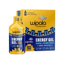 Wipala Energy Gel, Μπανάνα καρύδας, 12 Πακέτο - Χωρίς καφεΐνη, Πιστοποιημένο Vegan, Μη ΓΤΟ - Καθαρή ενέργεια για άσκηση αντοχής, τρέξιμο & απόδοση
