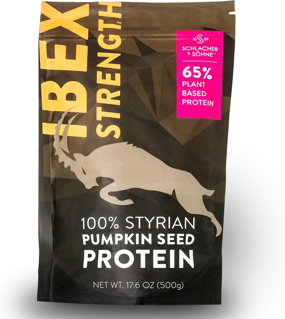 Schlacher & Söhne Styrian Pumpkin Seed Protein Powder: 100% Αμιγής, Πρωτεΐνες φυτών, Μη ΓΤΟ, Χωρίς γλουτένη, Vegan, Χωρίς Πρόσθετα, Ανοσοποιητικό Σύστημα Boost, Βελτιώνει την πέψη, Κατασκευάζεται στην Αυστρία 17,6 OZ