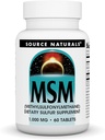 Source Naturals MSM (μεθυλοσουλφονυλομεθάνιο), Συμπλήρωμα Διαιτητικού Sulfer, 1000 MG - 60 δισκία