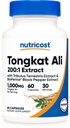 Nutricost Tongkat Ali 1.000mg 60 κάψουλες - με Tribulus Terrestris και BioPerine, χορτοφαγικά κάψουλες, μη ΓΤΟ, Χωρίς γλουτένη, ισχυρό εκχύλισμα