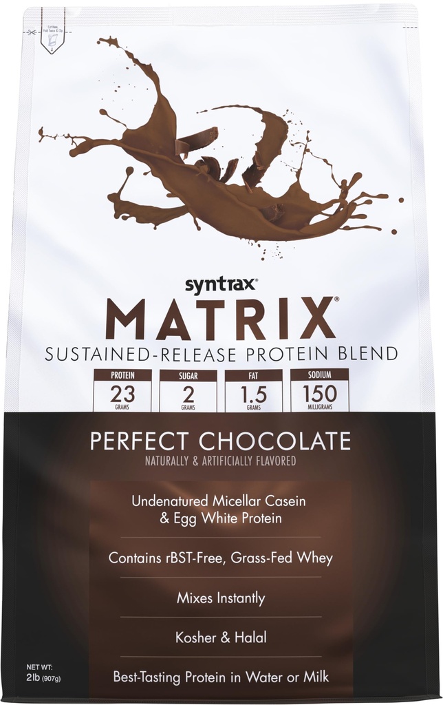 Syntrax Nutrition Matrix - Διαρκής-Απαλείφεται πρωτεΐνη Blend, τέλεια σοκολάτα 2 lbs.