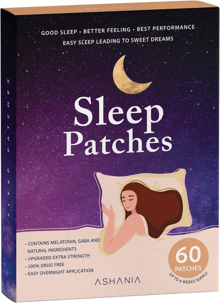Sleep Patches, Sleep Patches για ενήλικες, Αναβάθμιση Sleep Patches Set, Εύκολο στην εφαρμογή και Άνετα, Premium Συστατικά, για άνδρες και γυναίκες (60 Patches)