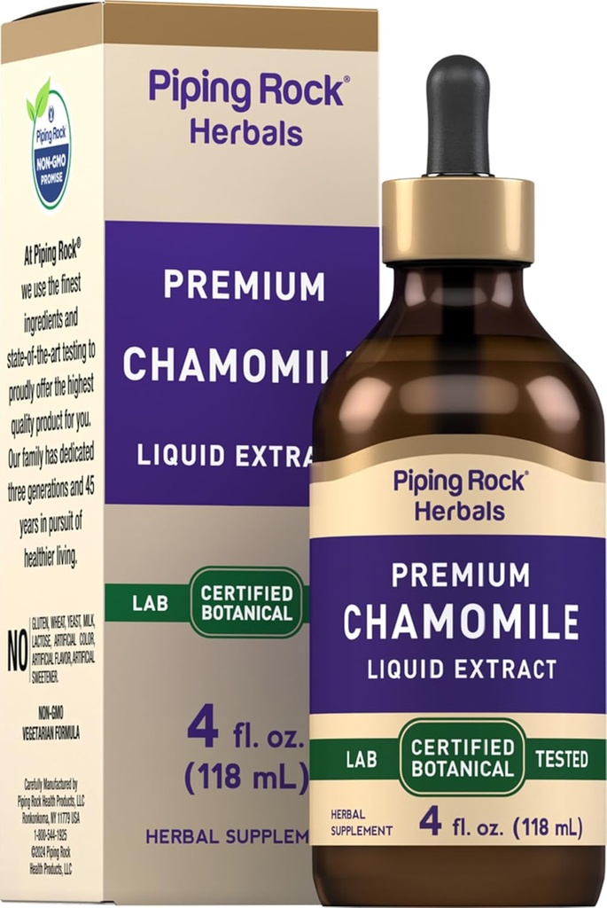 Piping Rock Chamomile Flower Extract Υγρές σταγόνες 