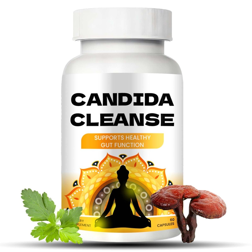 Candida Cleanse - Gut & Colon Support, Advanced Formula - Φύλλο Orγανης, Wormwood, Μαύρο Καρύδι, Καπρυλικό οξύ
