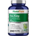 NusaPure Sea Kelp Natural Iodine 325mcg 10:1 Extract, 65 mg Ισοδύναμο με 650 mg Κάψουλας 200 Count (Non- GMO, Vegan)