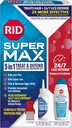 RID Super Max Lice Treatment Kit, Kills Lice & Super Lice & Eggs + 24/7 Lice Defense, Feather Free, 3.4 FL OZ Solution + 6.8 FL OZ Daily Defense Shampoo & Conditioner + Nit Αφαίρεση Comb
