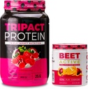 Nutrology TRIPACT Protein Powder, 7-in-1 Replacement Meal Shake, Superberry (40 μερίδες) Beet Active, Natural Pre-Wortout Powder, Passion Fruit Flavor (30 μερίδες)