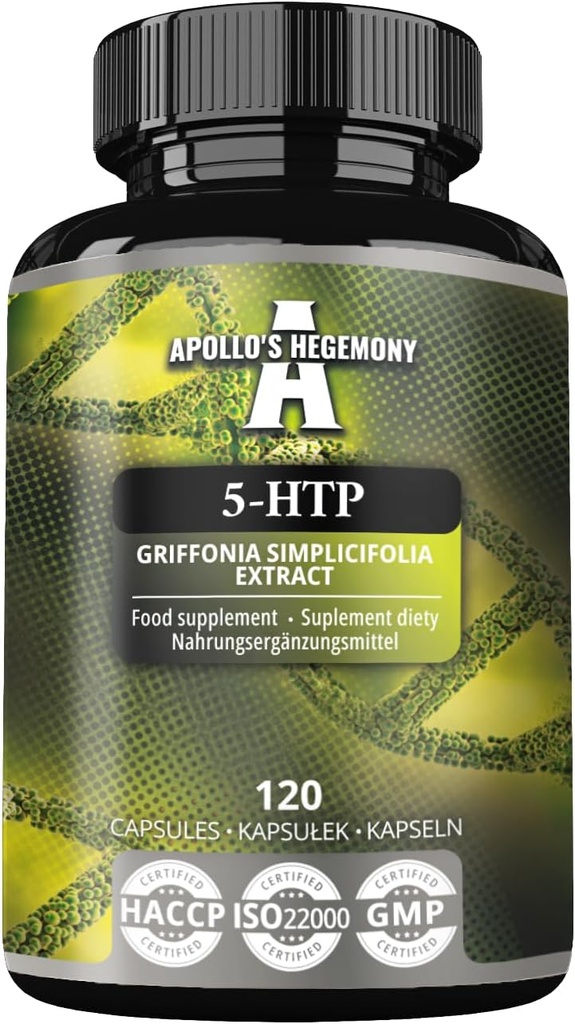 5- HTP 150 mg ανά Καψάκιο - 120 κάψουλες Vegan - 4 Μήνες Προμήθεια - Griffonia Simplicifolia Seed Extract - Ενισχύει τη διάθεση και την ευεξία - Συμπλήρωμα διατροφής από την Ηγεμονία του Απόλλωνα