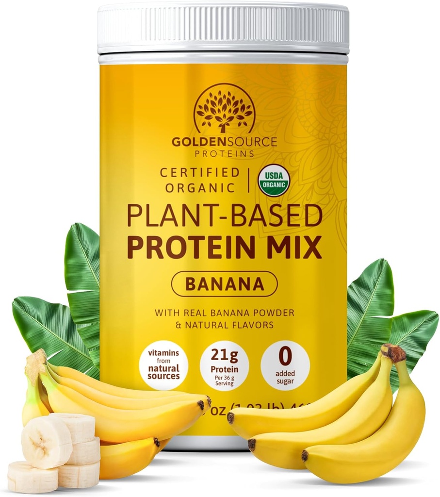 Banana - Plant Based Protein Powder, Protein Mix, Protein Powder with Vitamins & Minerals, 20g of Protein, & Complete Amino Acid Profile, Vegan Protein Powder