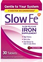 Slow Fe 45mg συμπλήρωμα σιδήρου για έλλειψη σιδήρου, αργή απελευθέρωση, υψηλή ισχύς, εύκολο στην κατάποση δισκία - 30 Μέτρα