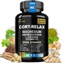 Super Calm Cortisol συμπλήρωμα με γλυκινικό μαγνήσιο, Ashwagandha KSM-66, L-Θεανίνη, Phosphatidylserine, Ginkgo Biloba & Lions Mane for Calm, Focus, Mental Clarity, Relaxation, Sleep, Energy