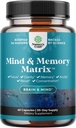 Matrix Nootropic Brain Supplement for Memory and Focus Enhancement - Βιταμίνες για Ψυχική Υγεία & Καθαρότητα - Γνωστικό Συγκρότημα για Ενήλικες όλων των ηλικιών Ζωτικότητα Νους - 60 Κάψουλες