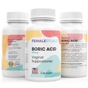 Υποθεσίες Βορικού Οξέος για γυναίκες 600mg 30 Pack - Odor & Yeast Solution Boric Acid Υπόθετο - Κολπικό Υπόθετο για PH Ισορροπία & Κολπική Υγεία - Κολπική Λύση για γυναίκες